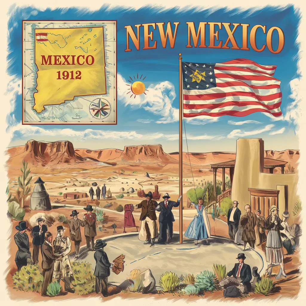 New Mexico Joins the U.S. as 47th State in 1912