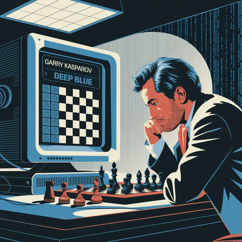 Garry Kasparov faces IBM’s Deep Blue in a tense 1996 chess showdown